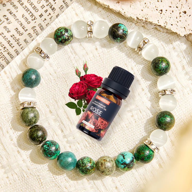 Olivenorma "Serenite Flow​" African Turquoise Calm & Purify Essential Oil Bracelet - image 4