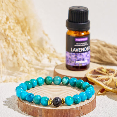 Olivenorma "Balmaara Essence" Blue Apatite Throat Chakra Essential Oil Bracelet - image 3