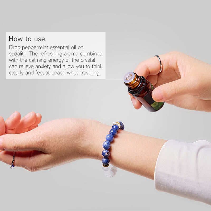 Olivenorma "Moon & Tide​" Balance Emotions Crescent Essential Oil Bracelet - image 2