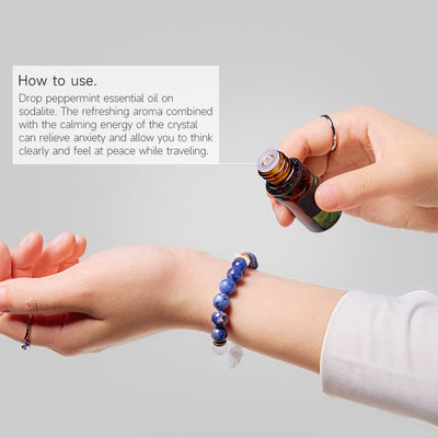 Olivenorma "Moon & Tide​" Balance Emotions Crescent Essential Oil Bracelet - image 2
