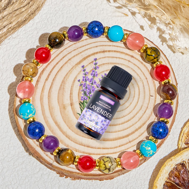 Olivenorma "Nature's Palette" Positive Gemstone Essential Oil Bracelet - image 4