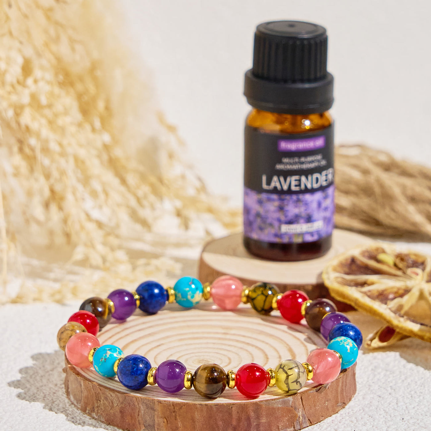 Olivenorma "Nature's Palette" Positive Gemstone Essential Oil Bracelet - image 3