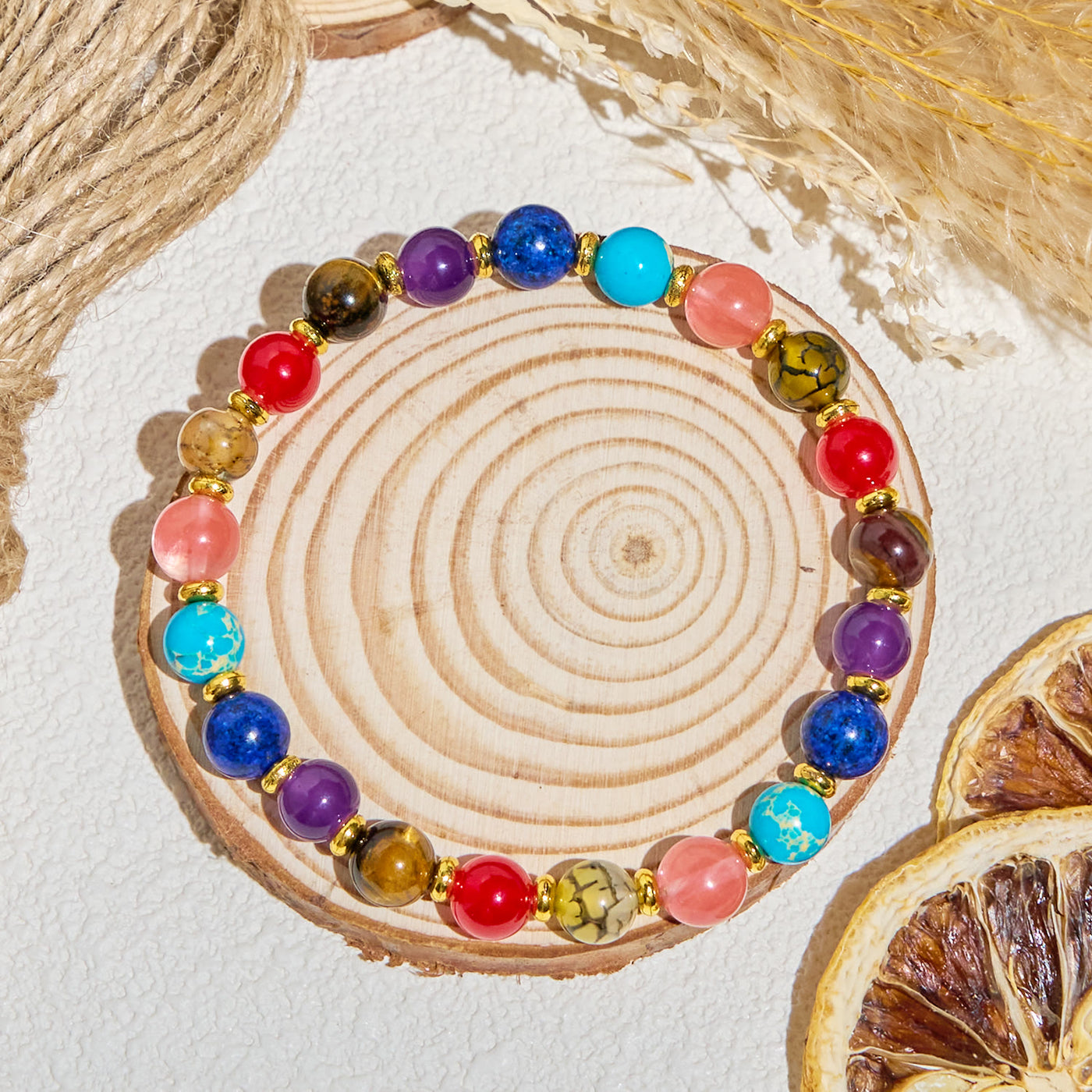 Olivenorma "Nature's Palette" Positive Gemstone Essential Oil Bracelet - image 7