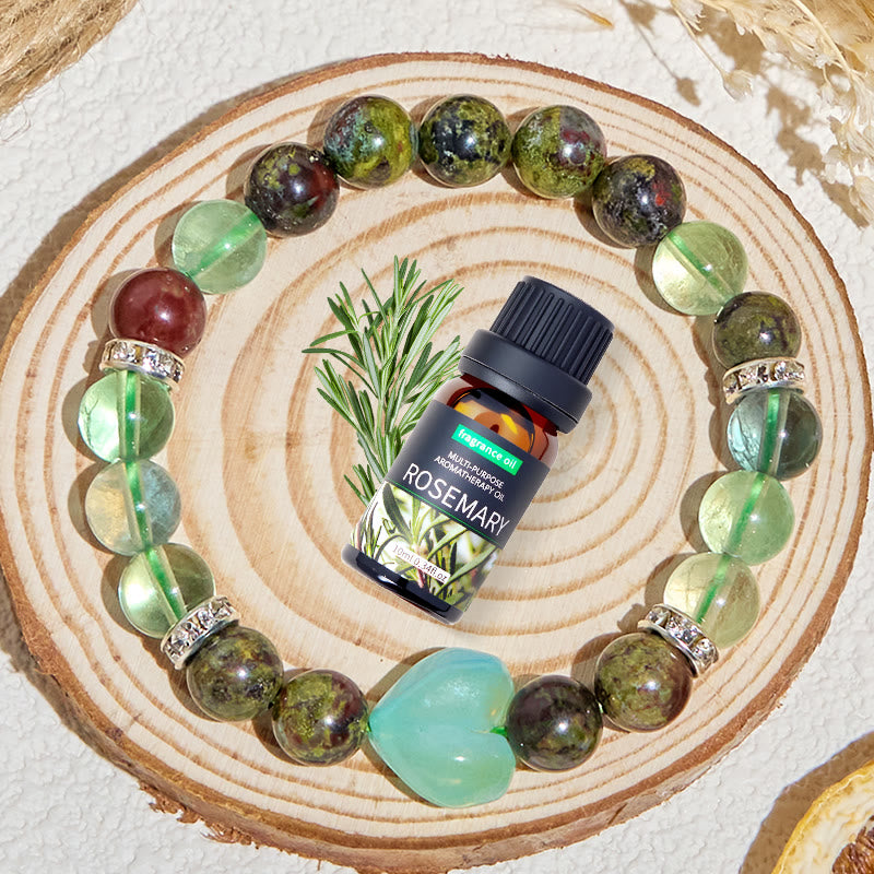 Olivenorma "​​Meadow Heart" Fluorite Mood Relief Essential Oil Bracelet - image 4