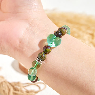 Olivenorma "​​Meadow Heart" Fluorite Mood Relief Essential Oil Bracelet - image 6