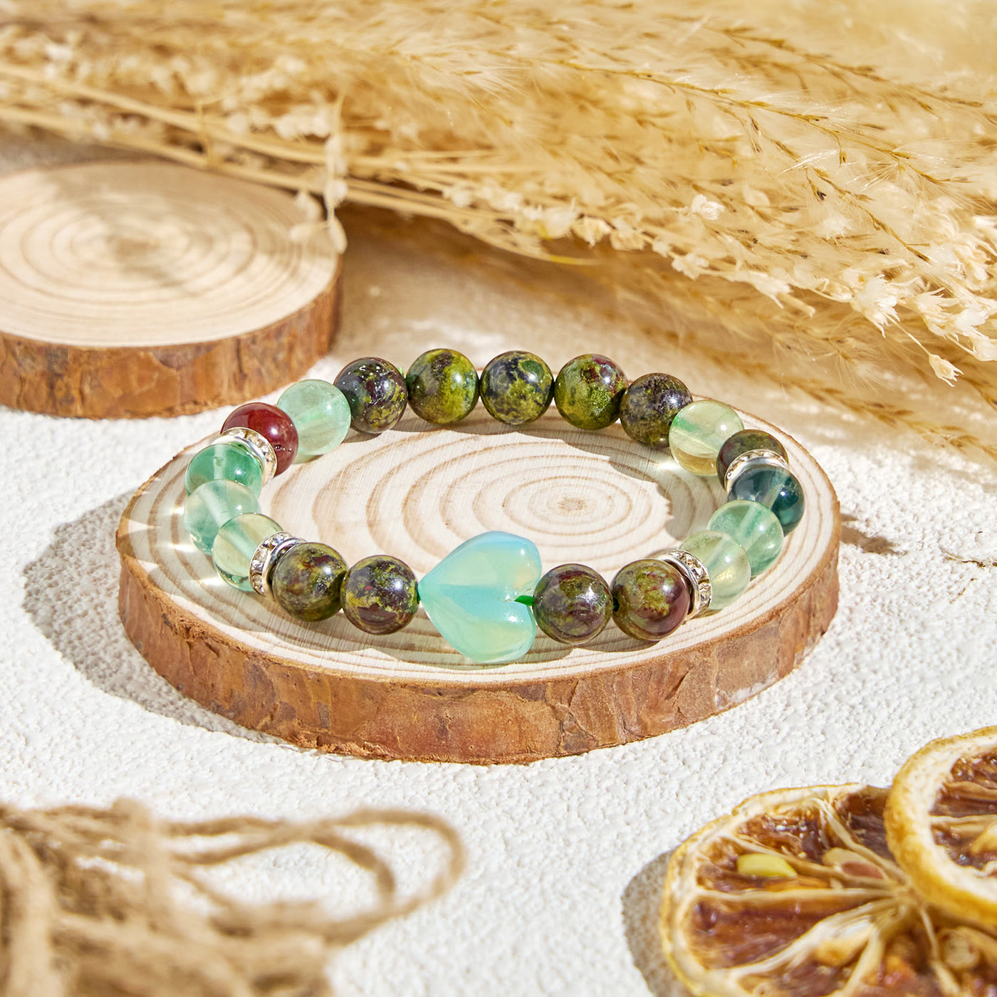 Olivenorma "​​Meadow Heart" Fluorite Mood Relief Essential Oil Bracelet - Bracelet Only - image 5