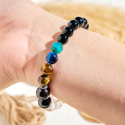 Olivenorma "Deep Palette" Clear Crystal Hematite Cleansing Essential Oil Bracelet - image 7