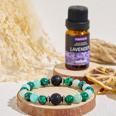 Olivenorma "Forest Pebbles" Natural Gemstone Vitality Essential Oil Bracelet - image 3