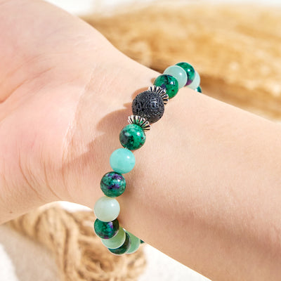 Olivenorma "Forest Pebbles" Natural Gemstone Vitality Essential Oil Bracelet - image 6