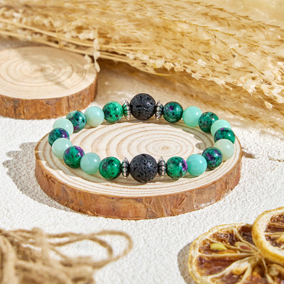 Olivenorma "Forest Pebbles" Natural Gemstone Vitality Essential Oil Bracelet - Bracelet Only - image 5