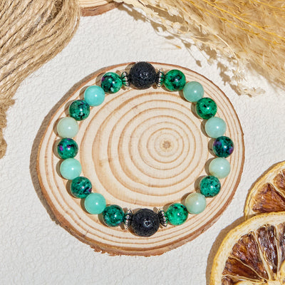 Olivenorma "Forest Pebbles" Natural Gemstone Vitality Essential Oil Bracelet - image 7