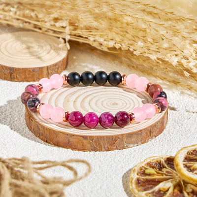 Olivenorma "​​Woodland Bloom​​" Rose Quartz Tranquility Essential Oil Bracelet - Bracelet Only - image 5
