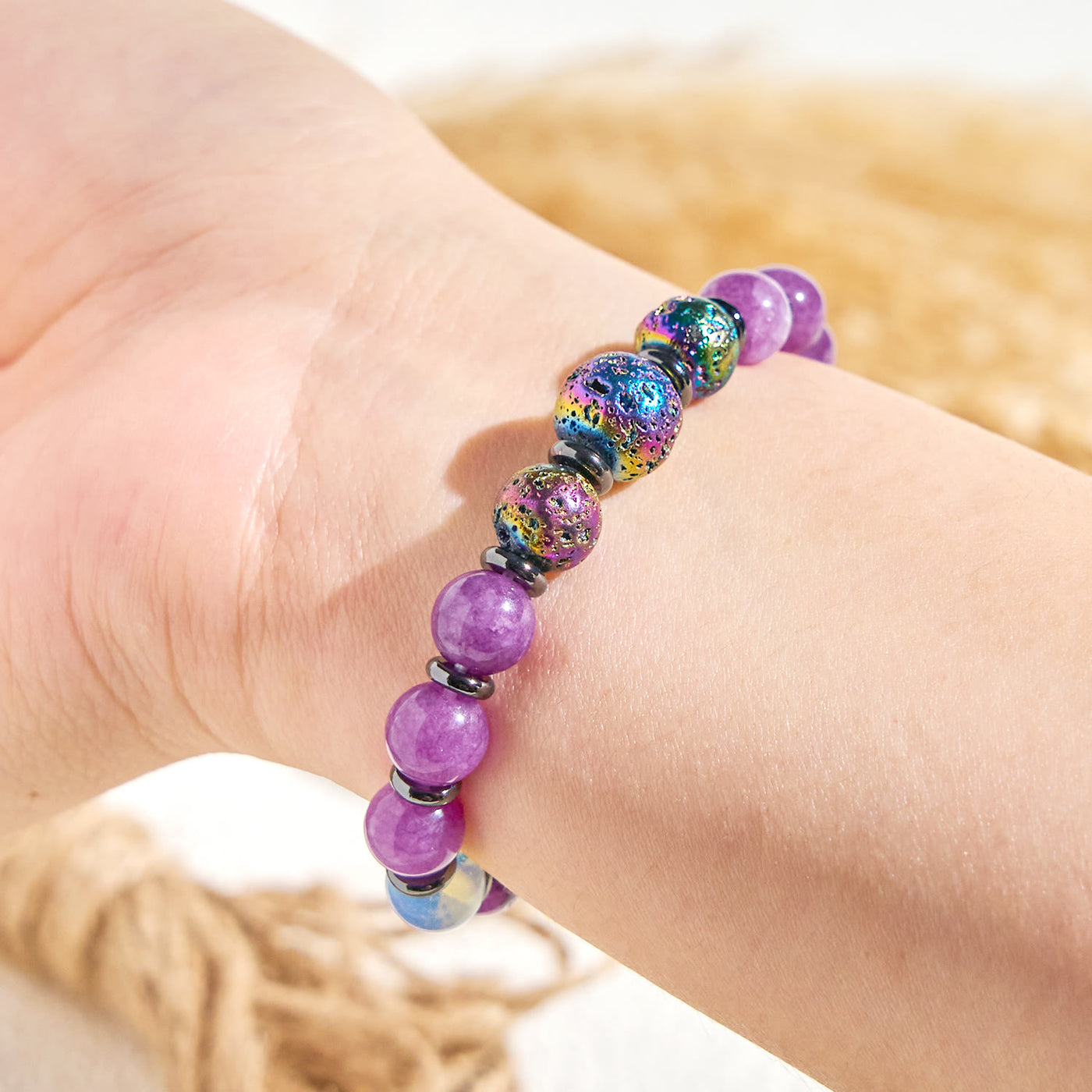 Olivenorma "​​Purple Nova" Amethyst Energy Purification Essential Oil Bracelet - image 6