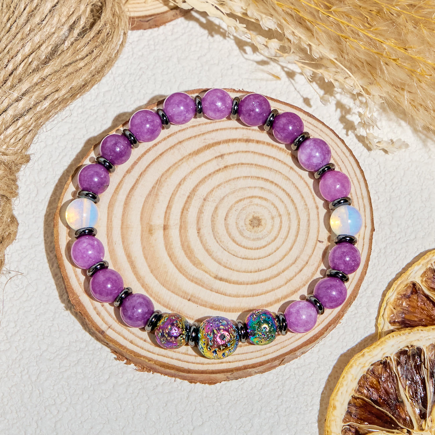 Olivenorma "​​Purple Nova" Amethyst Energy Purification Essential Oil Bracelet - image 7