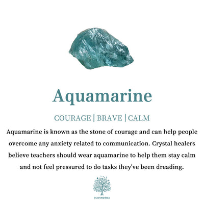 Olivenorma "Azure Breeze" Aquamarine Stress Relief Bracelet - image 6