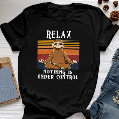 Olivenorma Relaxed Sloth Retro Cotton T-Shirt