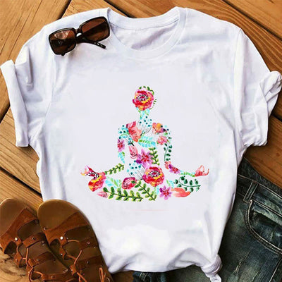 Olivenorma Lotus Yoga Meditation Tree of Life T-Shirt
