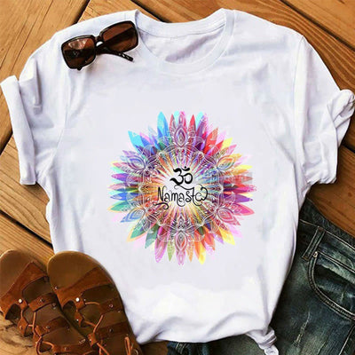 Olivenorma Lotus Yoga Meditation Tree of Life T-Shirt