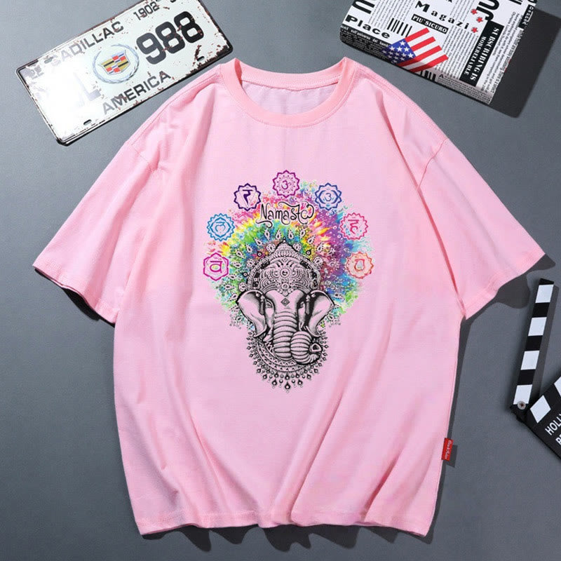 Olivenorma Pink Yoga Breathable Comfortable T-Shirt