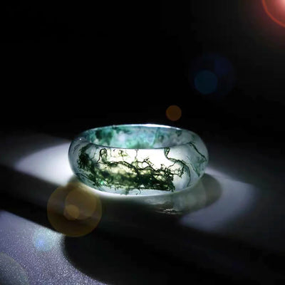 Olivenorma"Whispers of the Grove" Moss Agate Ring - image 6