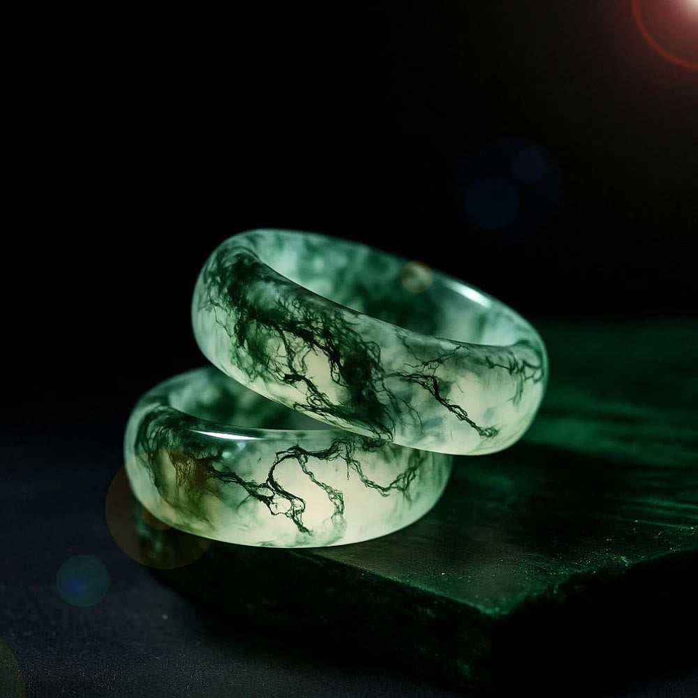 Olivenorma"Whispers of the Grove" Moss Agate Ring - image 5