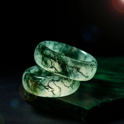 Olivenorma"Whispers of the Grove" Moss Agate Ring - image 5