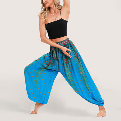 Olivenorma Celestial Print Boho Women's Elastic Waist Harem Pants