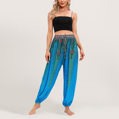 Olivenorma Celestial Print Boho Women's Elastic Waist Harem Pants