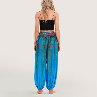Olivenorma Celestial Print Boho Women's Elastic Waist Harem Pants