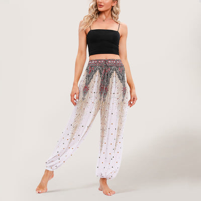 Olivenorma Celestial Print Boho Women's Elastic Waist Harem Pants