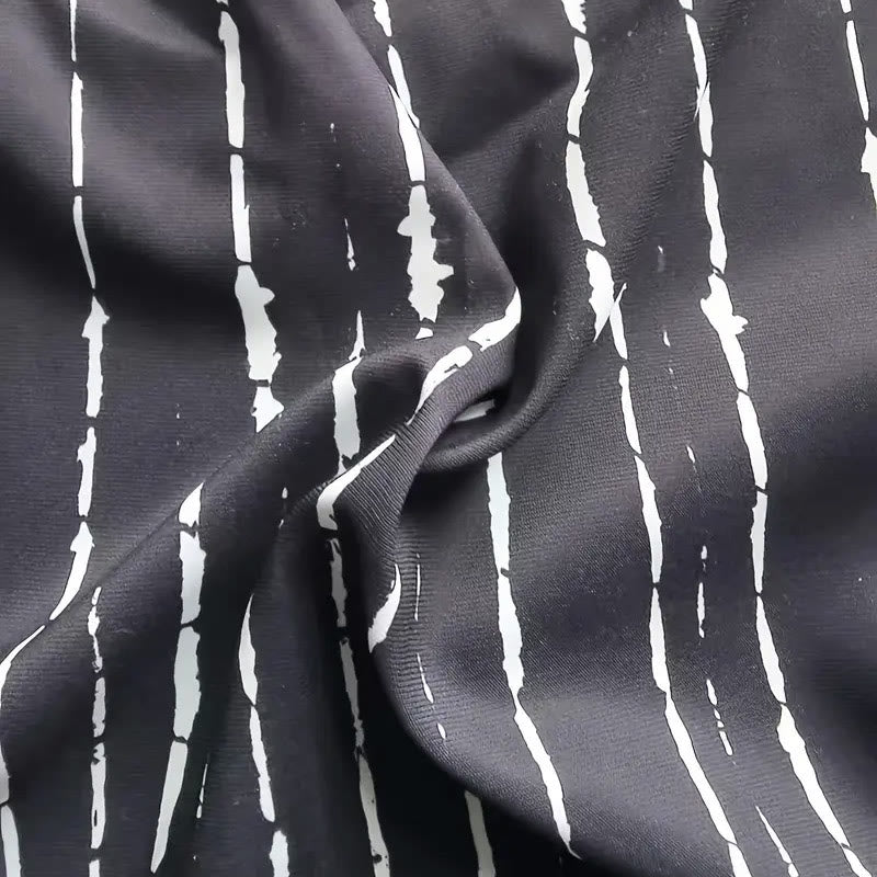 Olivenorma Mens Black White Stripe Loose Beach Cardigan - image 5