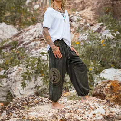  Olivenorma Unisex Wild OM Symbol Yoga Meditation Long Pants with Pockets - image 3