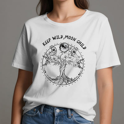 Olivenorma "KEEP WILD, MOON CHILD" Tree of Life Moon Phase T-Shirts - image 2