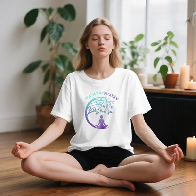 Olivenorma "HEAVILY MEDITATION" Tree of Life Yoga T-Shirt  - image 3