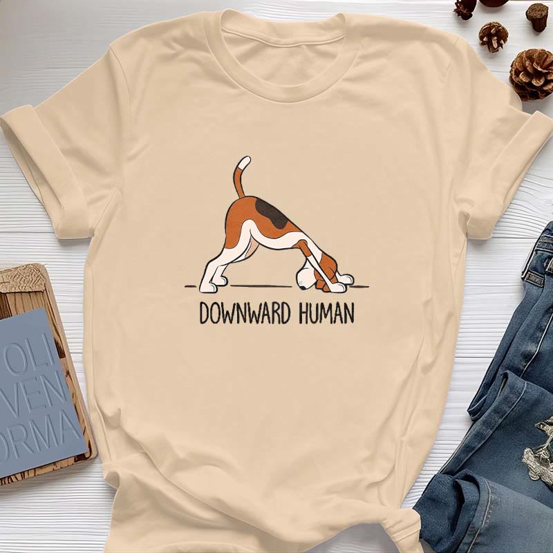 Olivenorma Downward Human Yoga T-Shirt