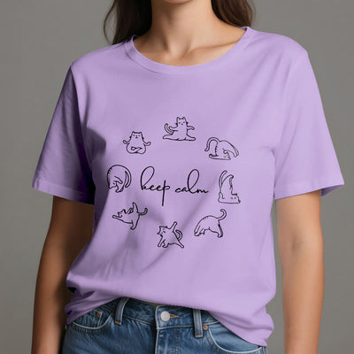 Olivenorma Cute Funny Cat Yoga T-Shirt