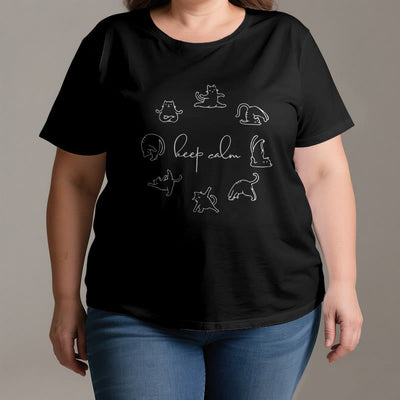 Olivenorma Cute Funny Cat Yoga T-Shirt