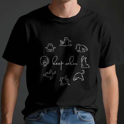 Olivenorma Cute Funny Cat Yoga T-Shirt