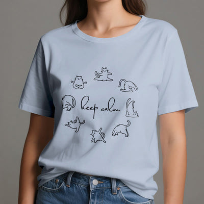 Olivenorma Cute Funny Cat Yoga T-Shirt