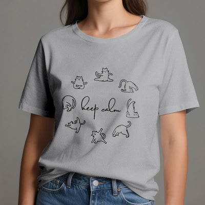 Olivenorma Cute Funny Cat Yoga T-Shirt