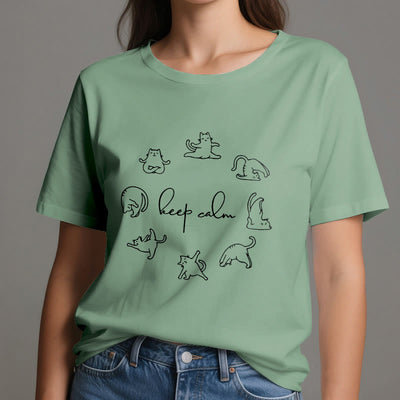 Olivenorma Cute Funny Cat Yoga T-Shirt