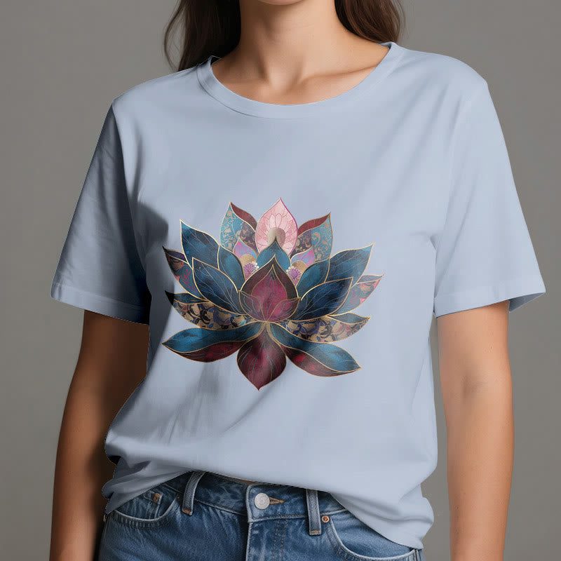 Olivenorma Lotus Flower Buddhism Zen T-Shirt