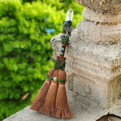 Olivenorma Magic Crystal Prism Palm Broom Decoration - Clear Crystal - image 8