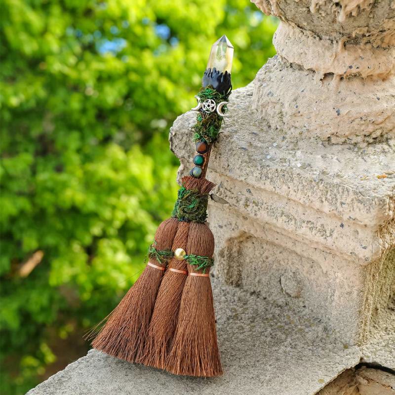 Olivenorma Magic Crystal Prism Palm Broom Decoration - Yellow Ghost Phantom Quartz - image 10