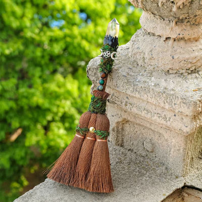 Olivenorma Magic Crystal Prism Palm Broom Decoration - Yellow Ghost Phantom Quartz - image 10