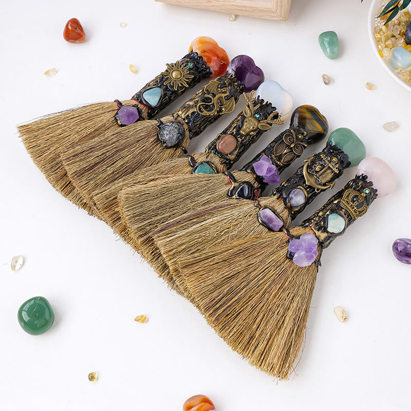 Olivenorma Heart-Shaped Crystal Witches Broom Cleansing Wiccan Decor - image 24