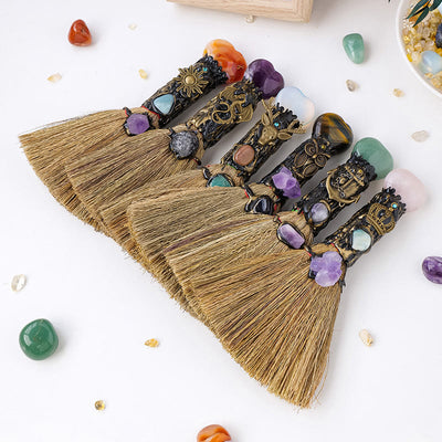 Olivenorma Heart-Shaped Crystal Witches Broom Cleansing Wiccan Decor - image 24