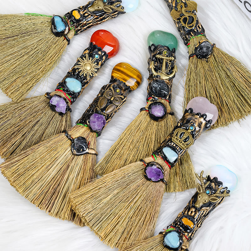 Olivenorma Heart-Shaped Crystal Witches Broom Cleansing Wiccan Decor - image 25