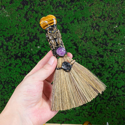 Olivenorma Heart-Shaped Crystal Witches Broom Cleansing Wiccan Decor - image 7