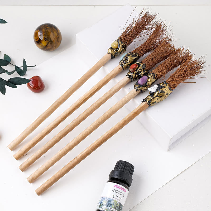 Olivenorma Crystal Decor Magic Broom Pencil Witches Broom - 5Pcs (No Repeat Styles) - image 1